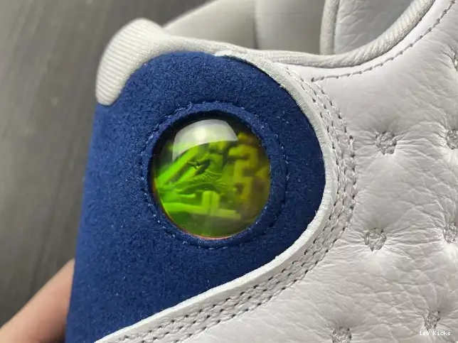 1st Kicks Shoes French 414571-164 Jordan 13 Blue Air 0614